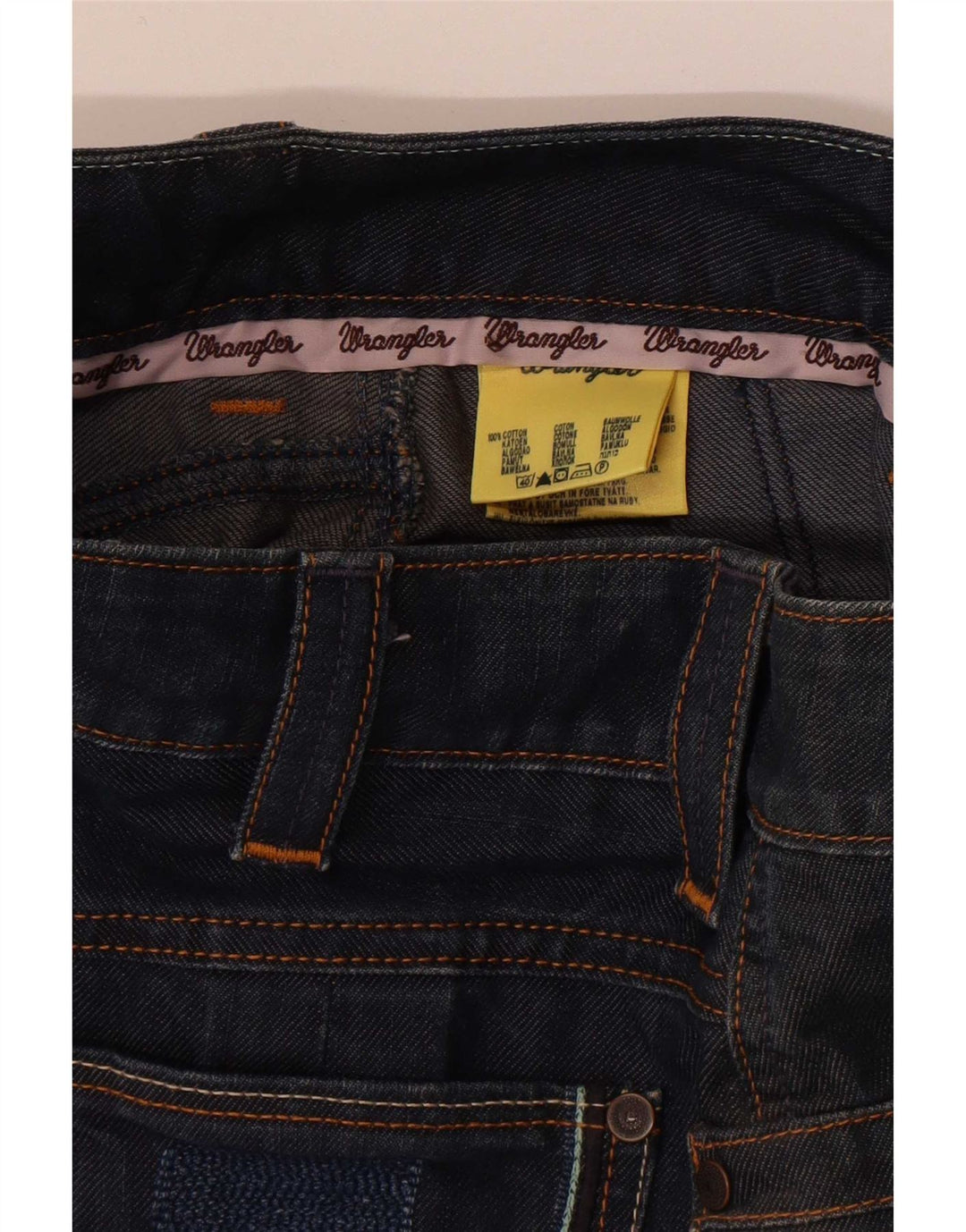 Wrangler Womens Susy Denim Skirt W28 Medium Navy Blue Cotton