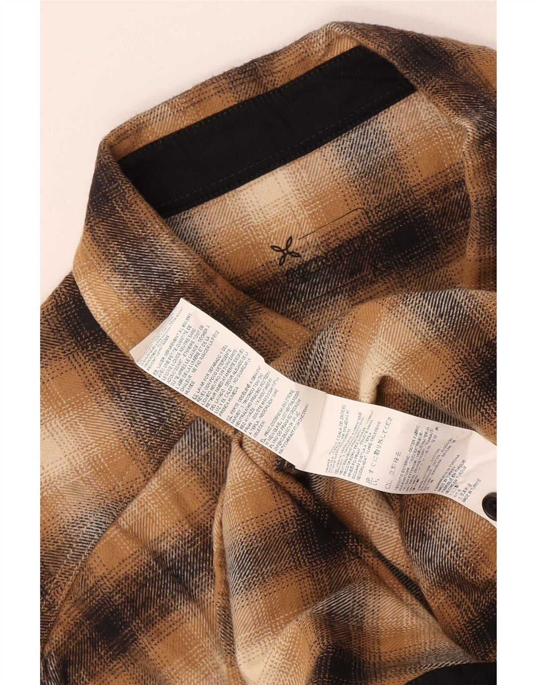 Montura Mens Flannel Shirt XL Brown Check Cotton
