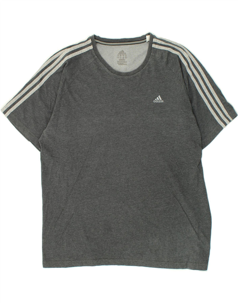 ADIDAS Mens Climalite T-Shirt Top Large Grey Cotton | Vintage Adidas | Thrift | Second-Hand Adidas | Used Clothing | Messina Hembry 