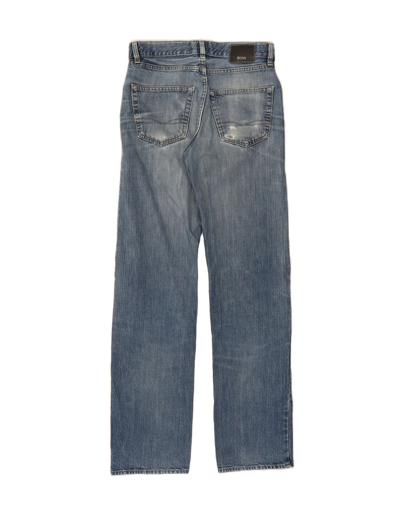 HUGO BOSS Mens Straight Jeans W31 L34 Blue Cotton Vintage Hugo Boss and Second-Hand Hugo Boss from Messina Hembry 