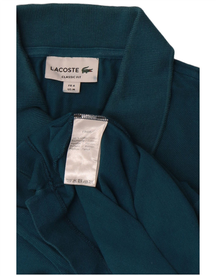 Lacoste Mens Classic Fit Polo Shirt Size 4 Medium Blue Cotton
