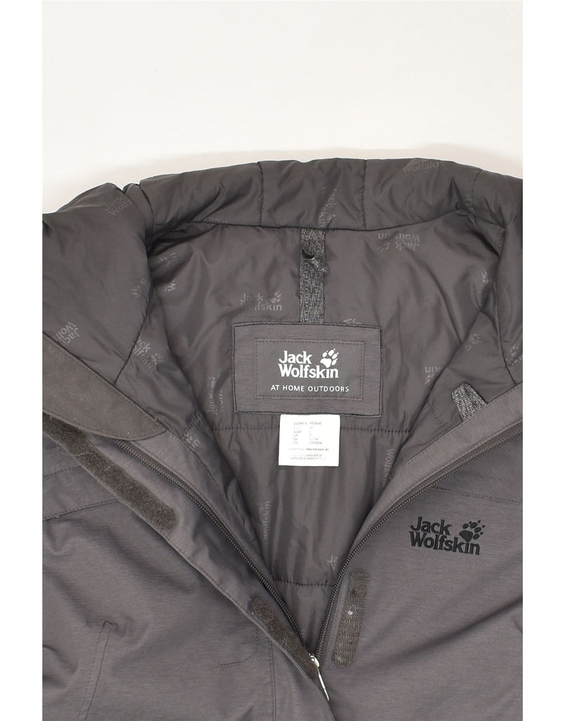 JACK WOLFSKIN Womens Hooded Windbreaker Jacket UK 12/14 Medium Grey | Vintage Jack Wolfskin | Thrift | Second-Hand Jack Wolfskin | Used Clothing | Messina Hembry 