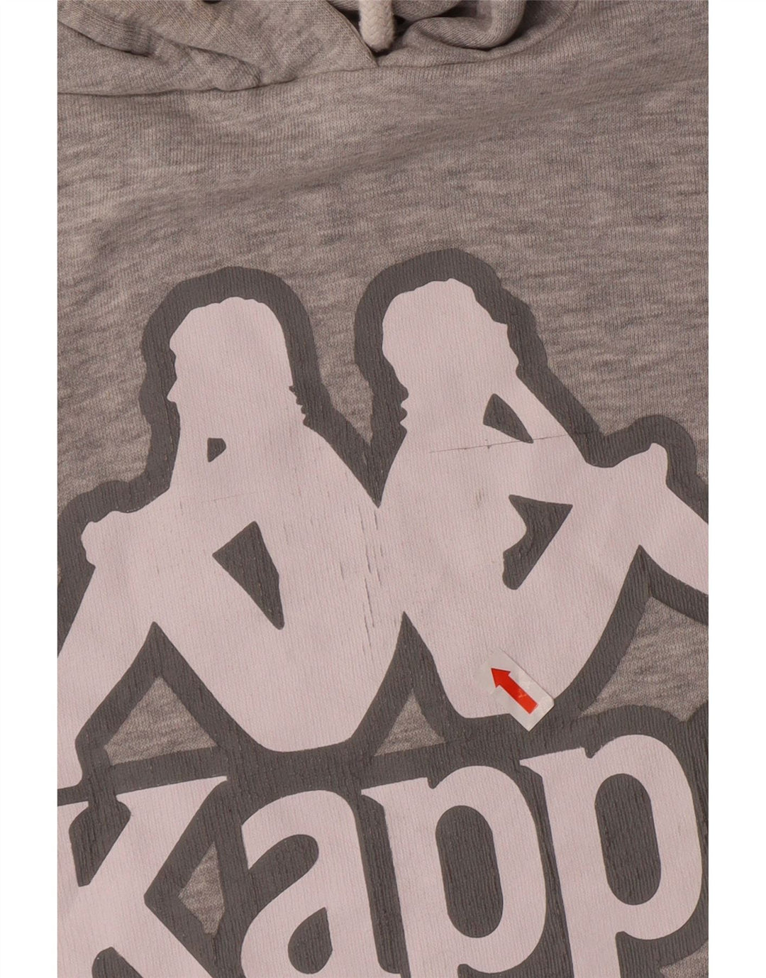 KAPPA Womens Graphic Hoodie Jumper UK 18 XL Grey Cotton