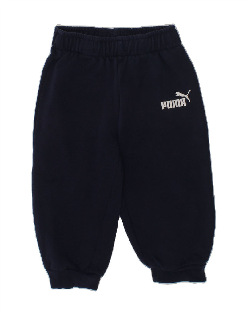 PUMA Baby Boys Joggers Tracksuit Trousers 12-18 Months Navy Blue Cotton | Vintage Puma | Thrift | Second-Hand Puma | Used Clothing | Messina Hembry 