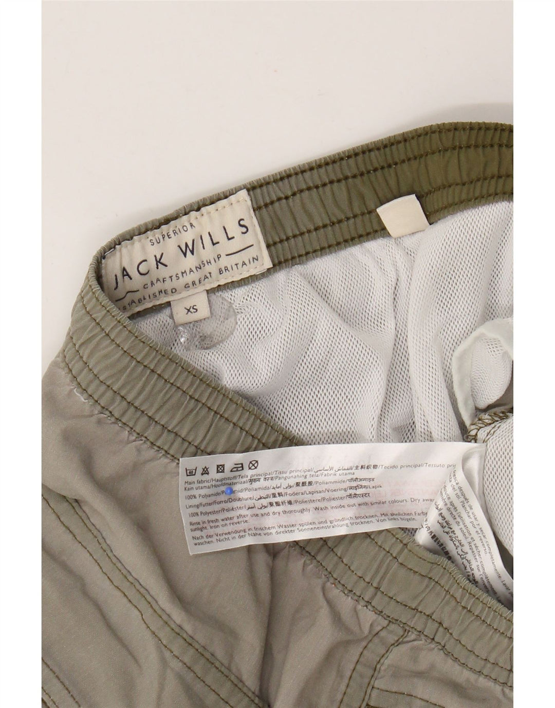 Jack Wills Mens Swimming Shorts XS  Khaki Polyamide