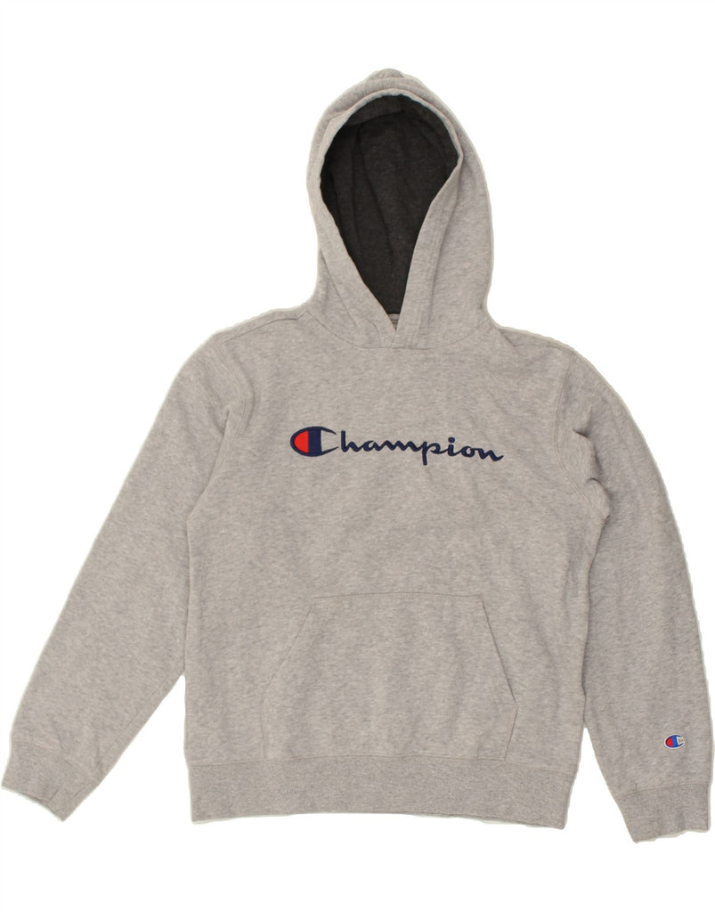 CHAMPION Womens Graphic Hoodie Jumper UK 18 XL Grey Cotton | Vintage Champion | Thrift | Second-Hand Champion | Used Clothing | Messina Hembry 