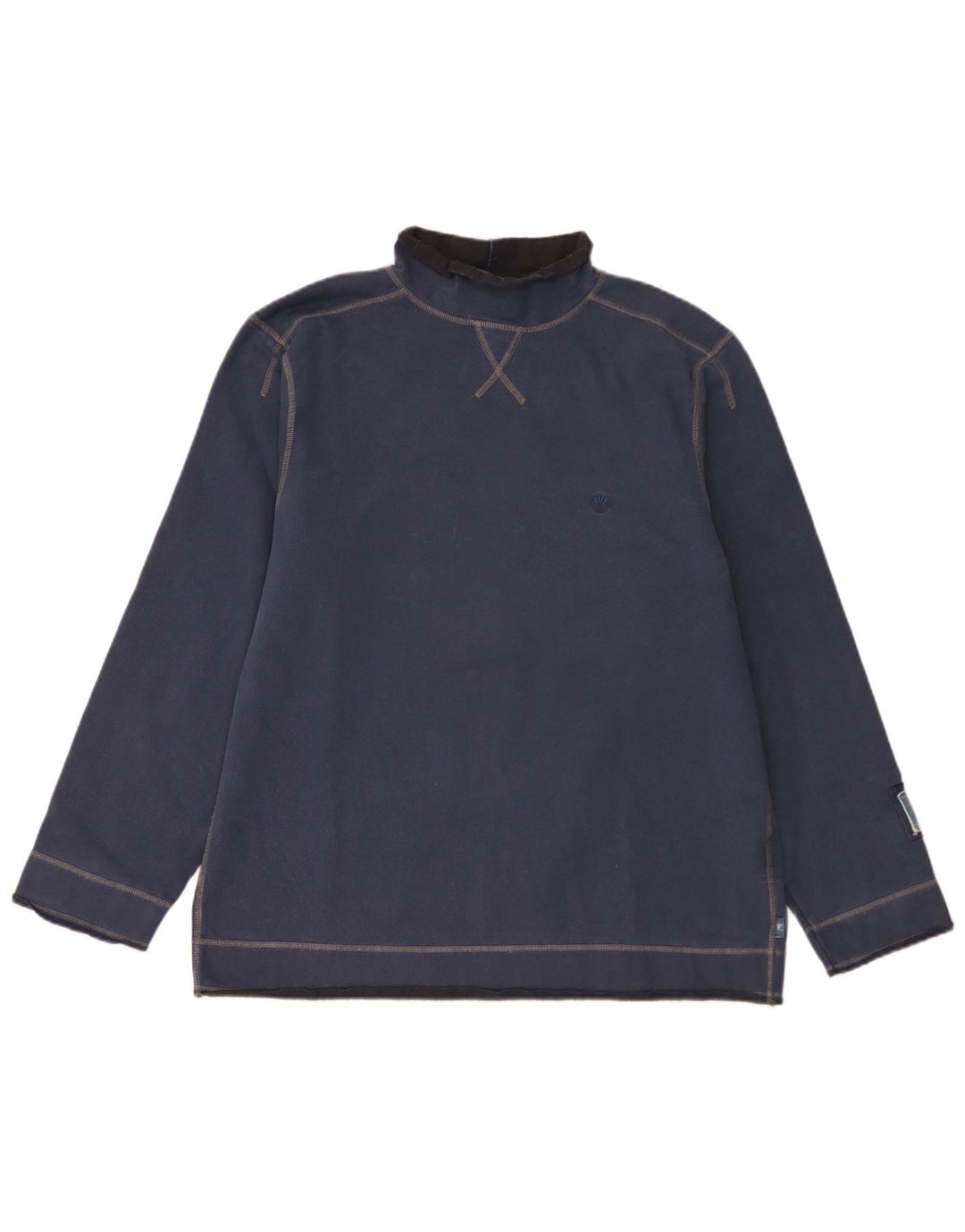 Fat Face Mens Top Long Sleeve Medium Navy Blue Cotton