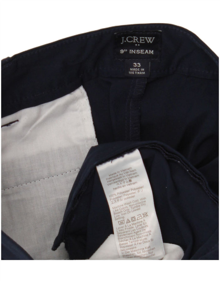 J. CREW Mens Chino Shorts W33 Medium Navy Blue Polyester