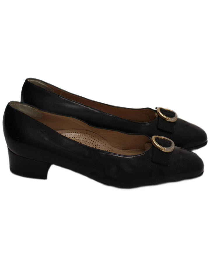 Valle Verde Womens Leather Ballet Flat UK Size 6 Black Leather