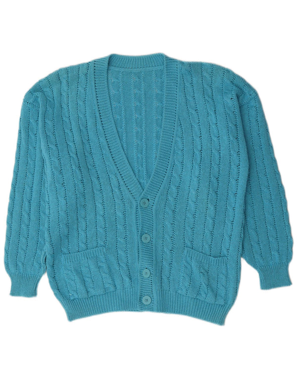 Vintage Mens Cardigan Sweater Large Blue