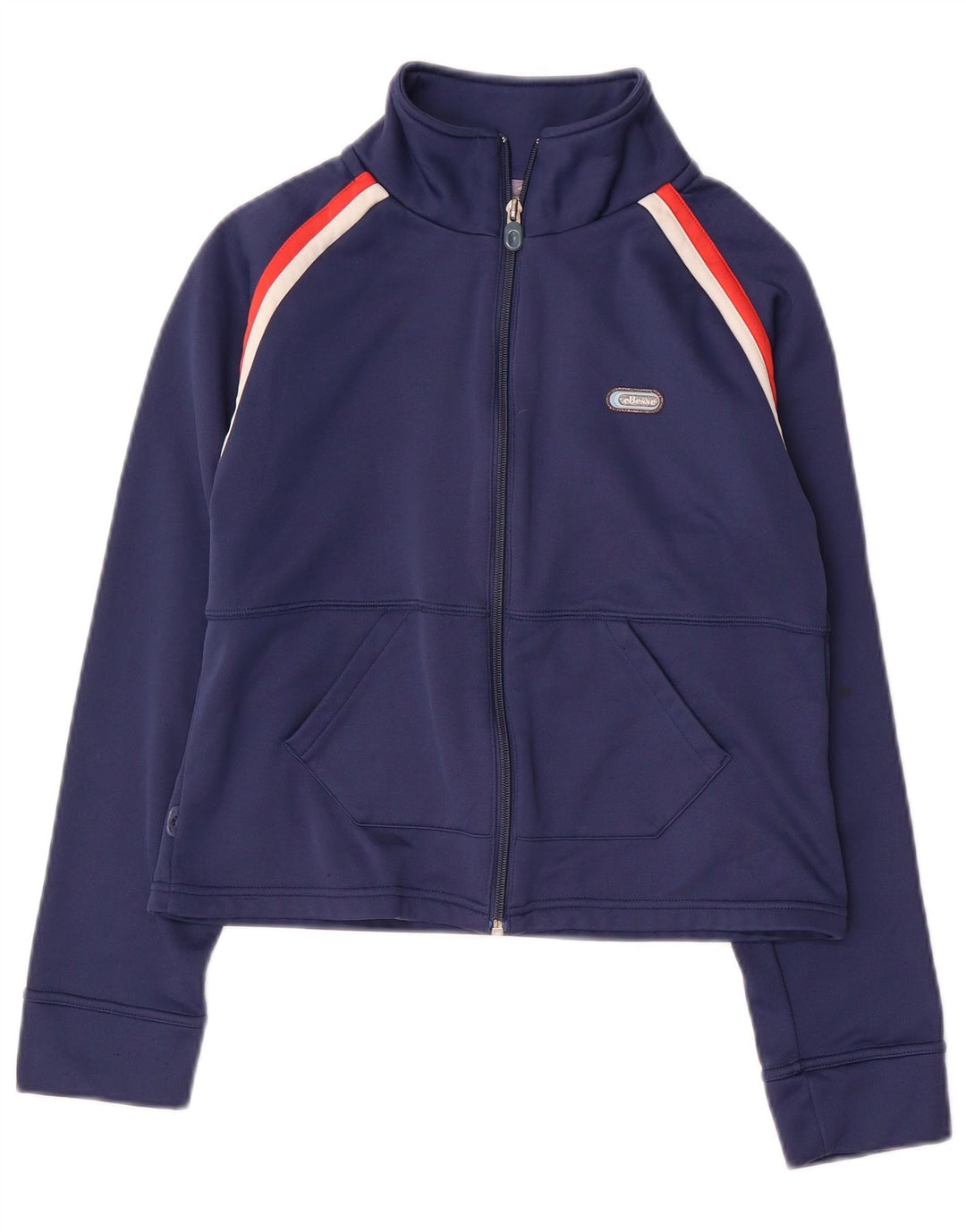 ELLESSE Girls Tracksuit Top Jacket 11-12 Years Navy Blue Polyester