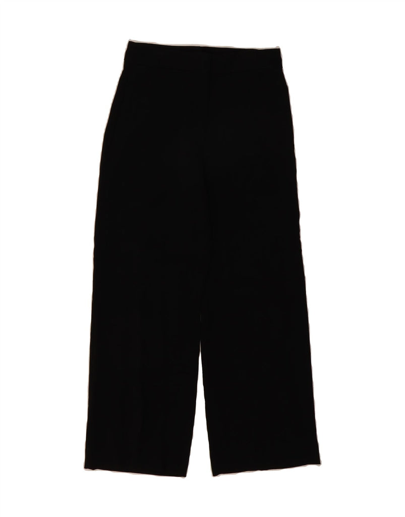 MASSIMO DUTTI Womens Wide Leg Cropped Trousers EU 36 XS W26 L26 Black Vintage Massimo Dutti and Second-Hand Massimo Dutti from Messina Hembry 