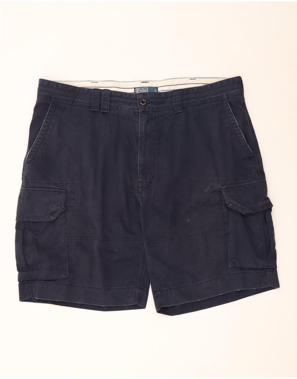Polo Ralph Lauren Mens Cargo Shorts W42 2XL Navy Blue Cotton