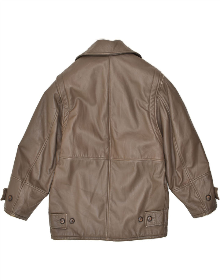 CONBIPEL Mens Leather Jacket IT 46 Small Brown Leather
