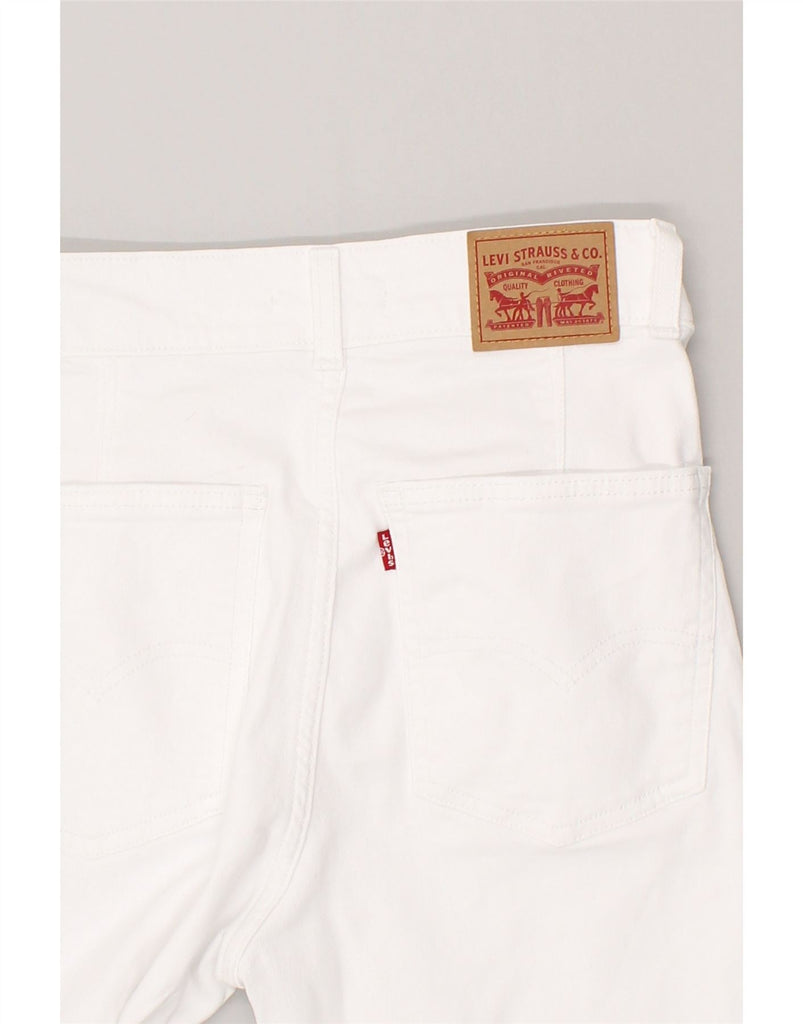 LEVI'S Womens Mile High Super Skinny Jeans W29 L29 White Cotton | Vintage Levi's | Thrift | Second-Hand Levi's | Used Clothing | Messina Hembry 