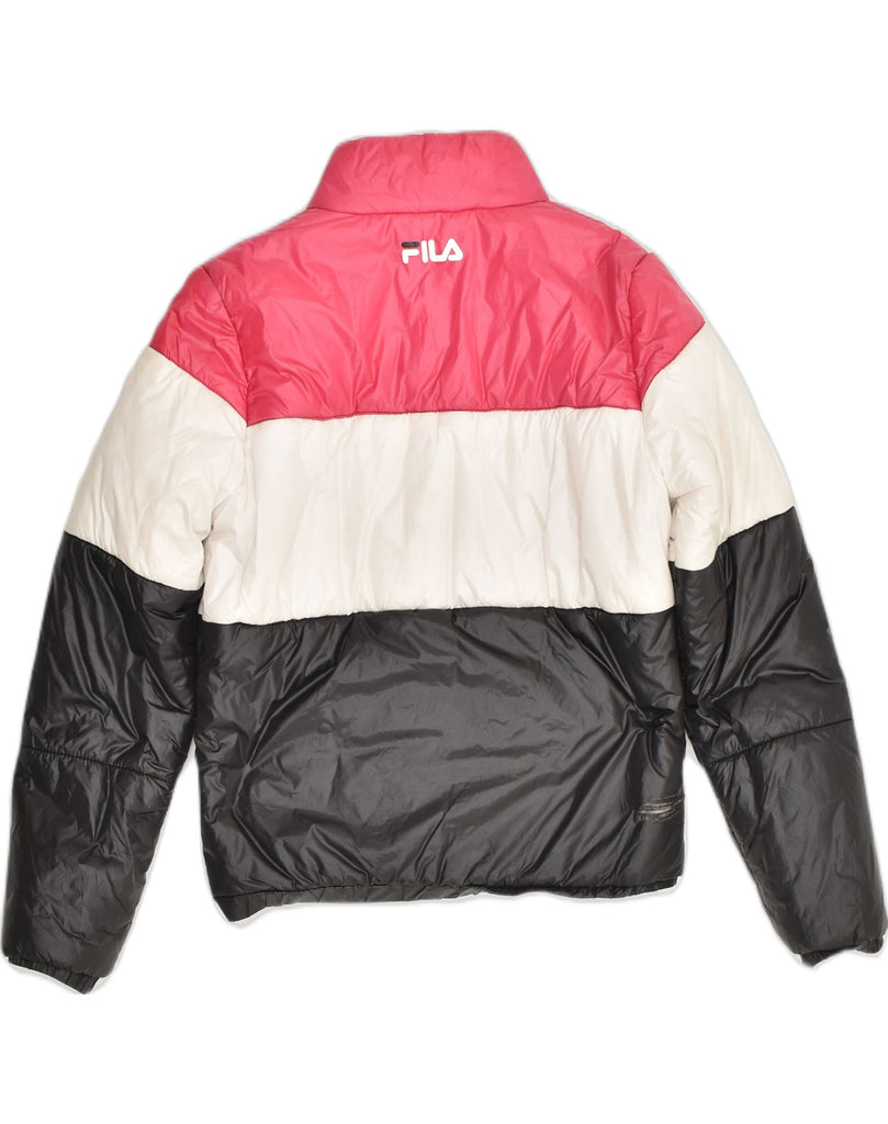 FILA Boys Padded Jacket 11-12 Years Multicoloured Colourblock | Vintage Fila | Thrift | Second-Hand Fila | Used Clothing | Messina Hembry 