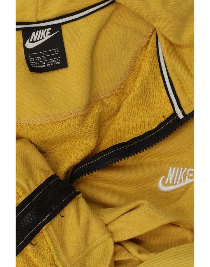 Nike Boys Zip Hoodie Sweater 12-13 Years Large Yellow