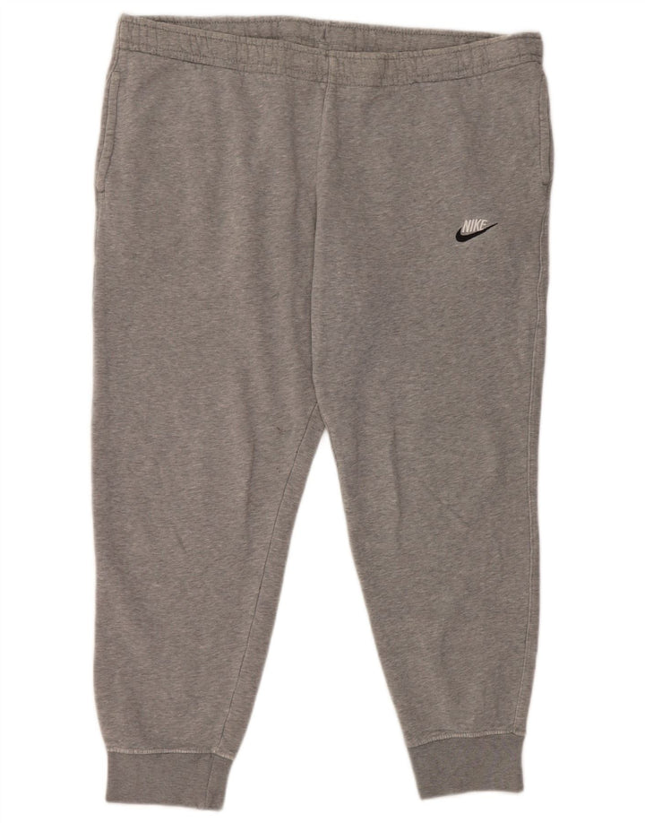 Nike Mens Tracksuit Trousers Joggers Large Grey Flecked Cotton