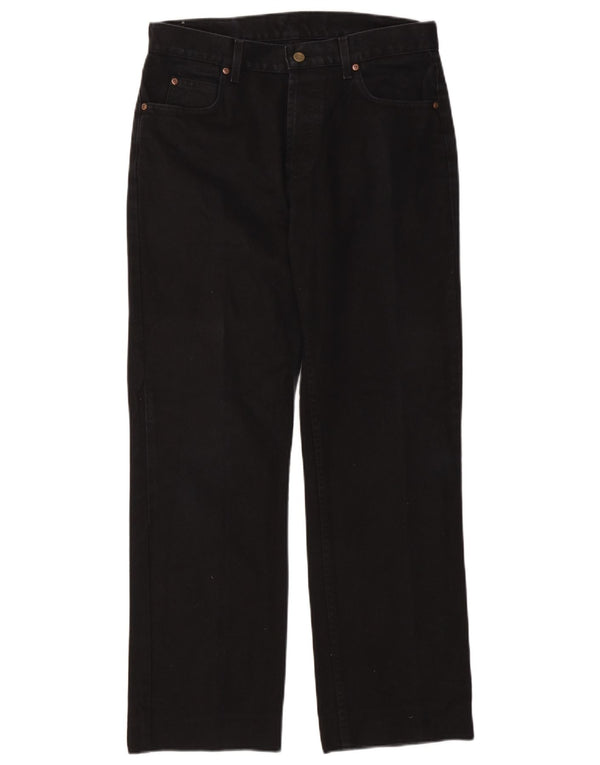 Lee Mens Straight Jeans W33 L30 Black Cotton