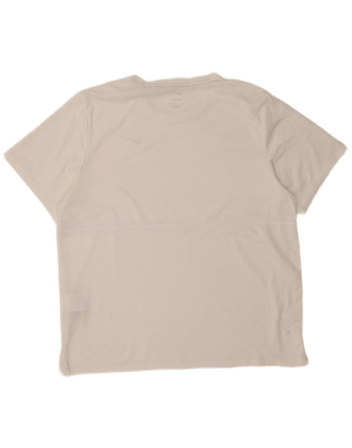 Nike Mens Dri Fit T-Shirt Top XL White Polyester
