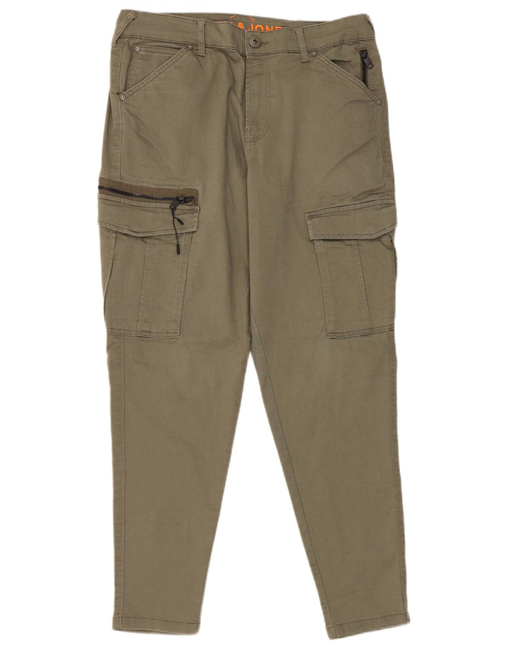 Jack & Jones Mens Slim Cargo Trousers W32 L28 Khaki