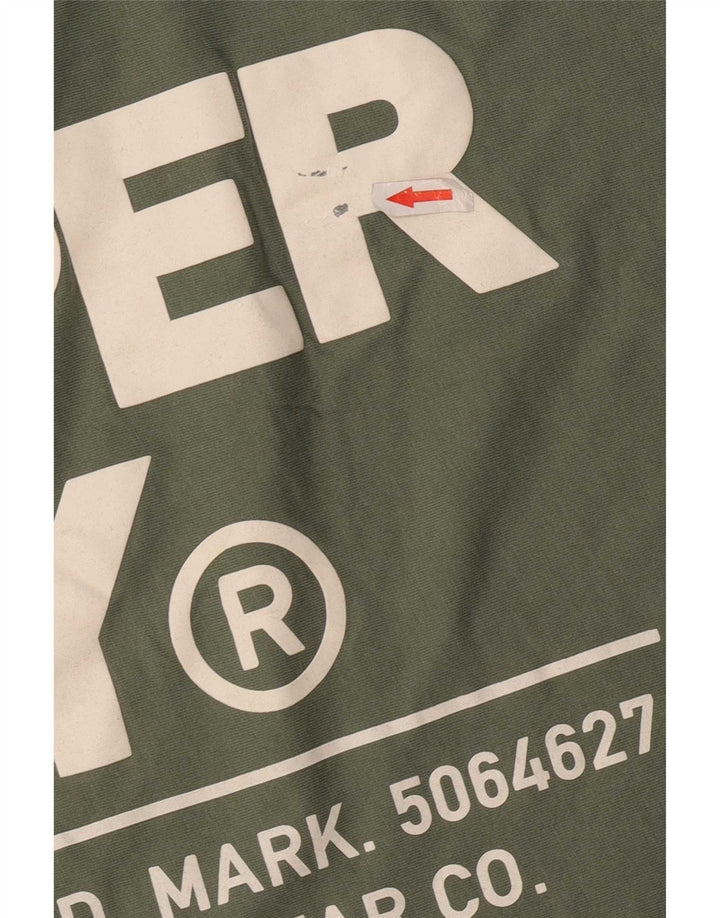 Superdry Mens Graphic T-Shirt Top Large Green Cotton