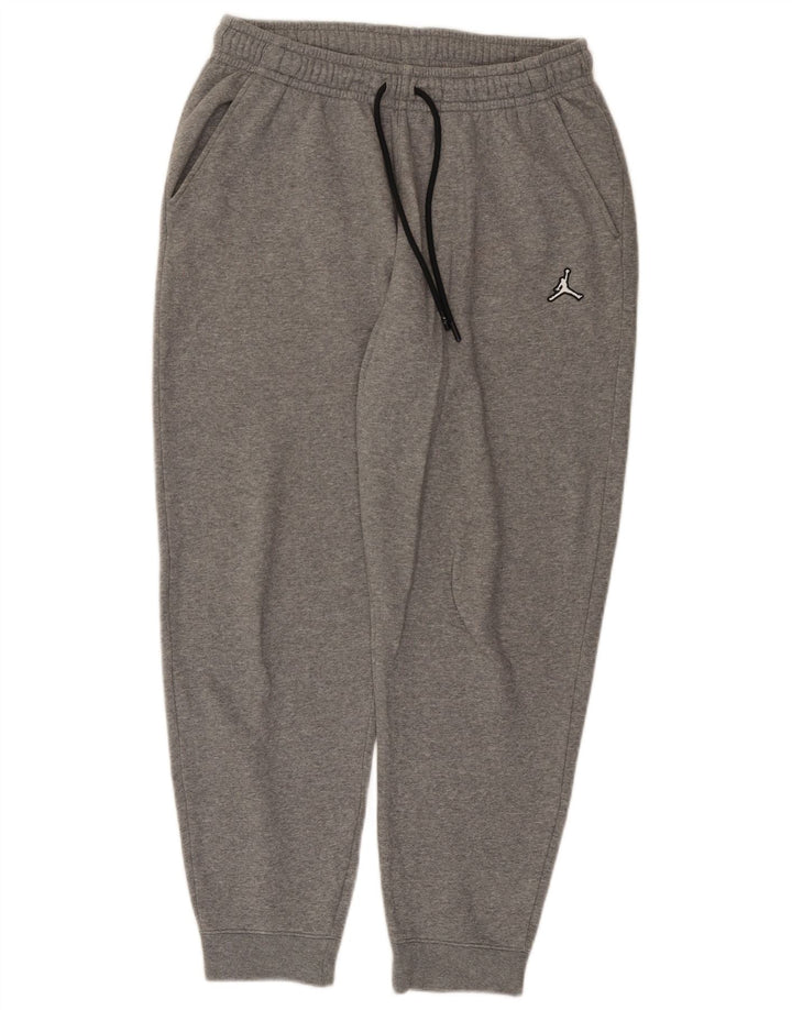 Jordan Mens Tracksuit Trousers Joggers Medium Grey Flecked Cotton