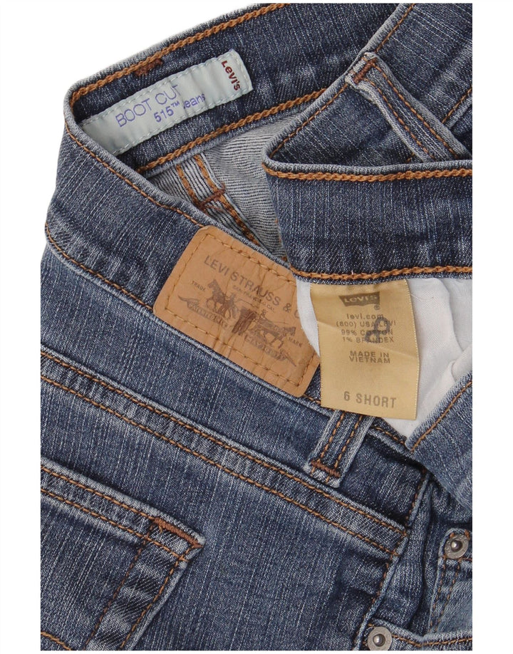 LEVI'S Womens 515 Bootcut Jeans US 6 Medium W28 L29 Blue Cotton