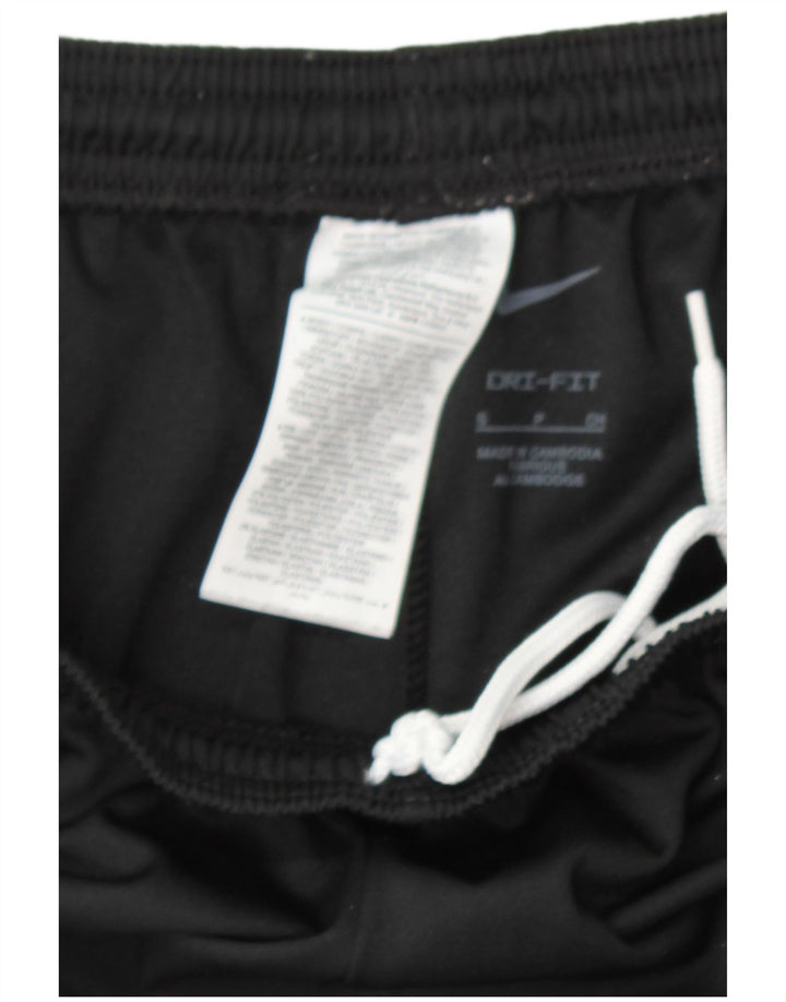 NIKE Mens Dri Fit Tracksuit Trousers Small Black Polyester