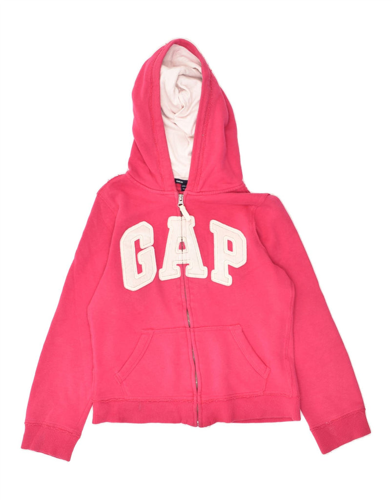 GAP Girls Graphic Zip Hoodie Sweater 12-13 Years XL Pink Cotton | Vintage Gap | Thrift | Second-Hand Gap | Used Clothing | Messina Hembry 