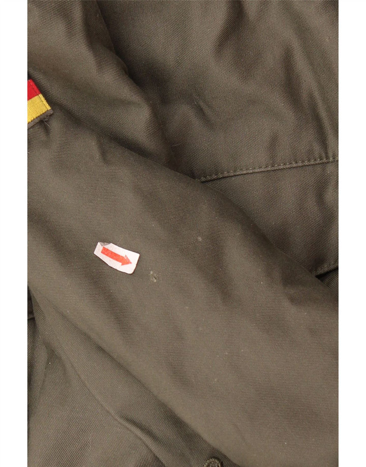 Vintage Mens Hooded Military Parka Jacket UK 38 Medium Khaki