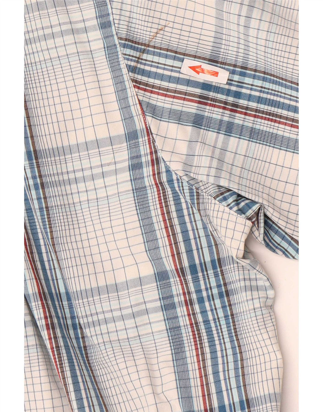 Carhartt Mens Short Sleeve Shirt Large Blue Check Cotton