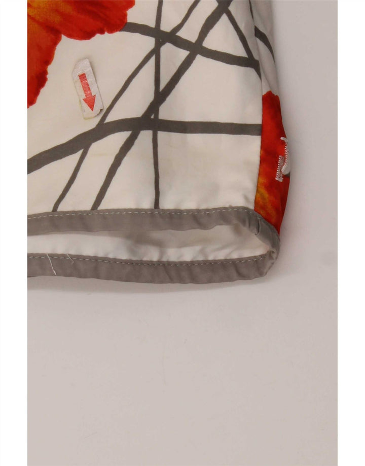 Bear Mens Reversible Swimming Shorts Medium White Polyester