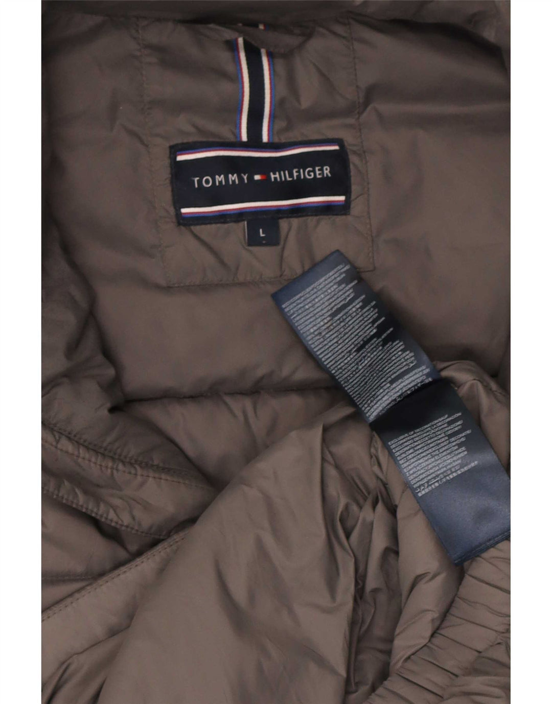 Tommy Hilfiger Mens Padded Jacket UK 40 Large Grey Nylon