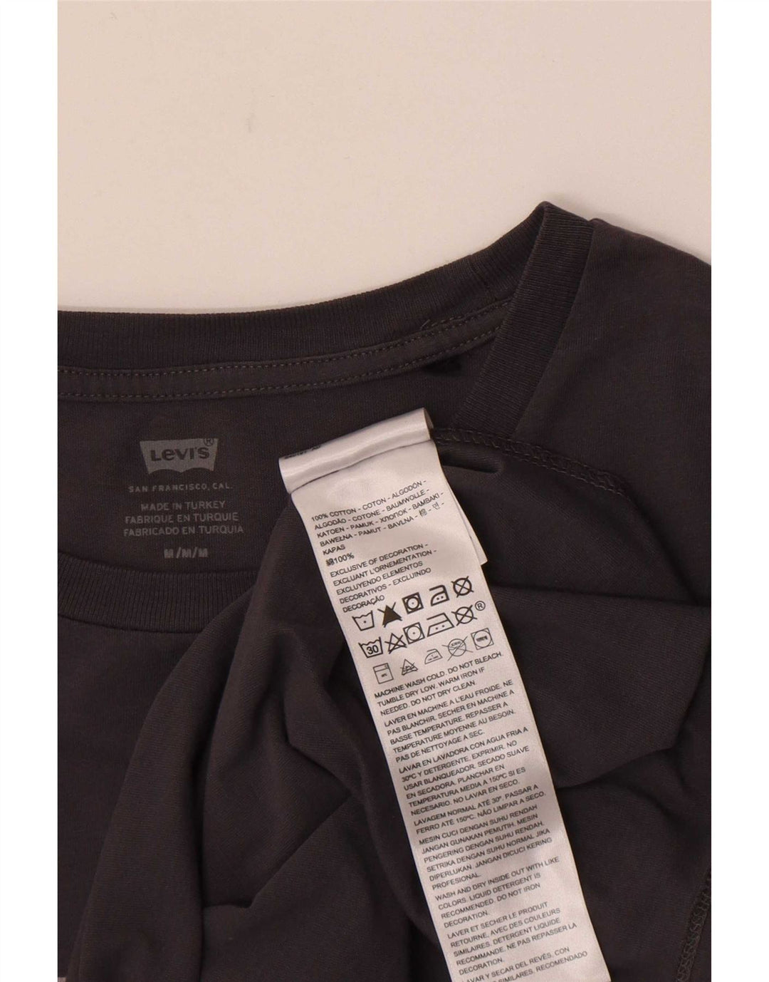 Levi's Womens Graphic T-Shirt Top UK 12 Medium Grey Cotton