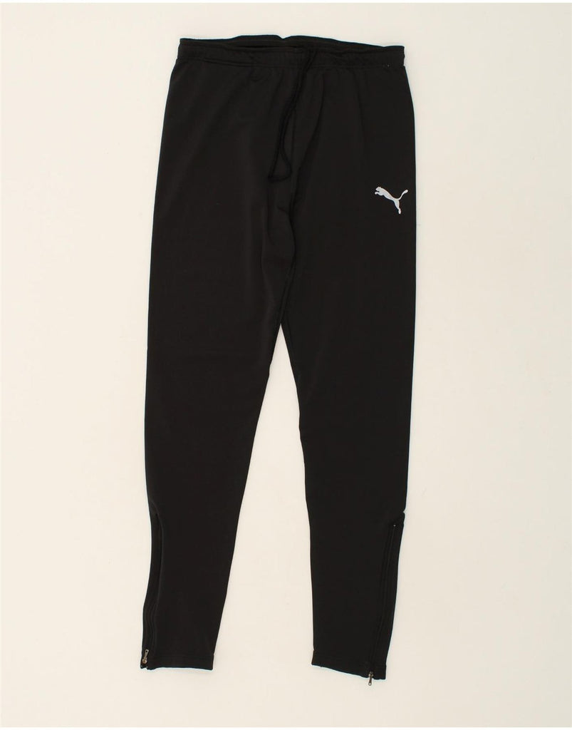 PUMA Womens Tracksuit Trousers UK 14 Large Black Polyester | Vintage Puma | Thrift | Second-Hand Puma | Used Clothing | Messina Hembry 