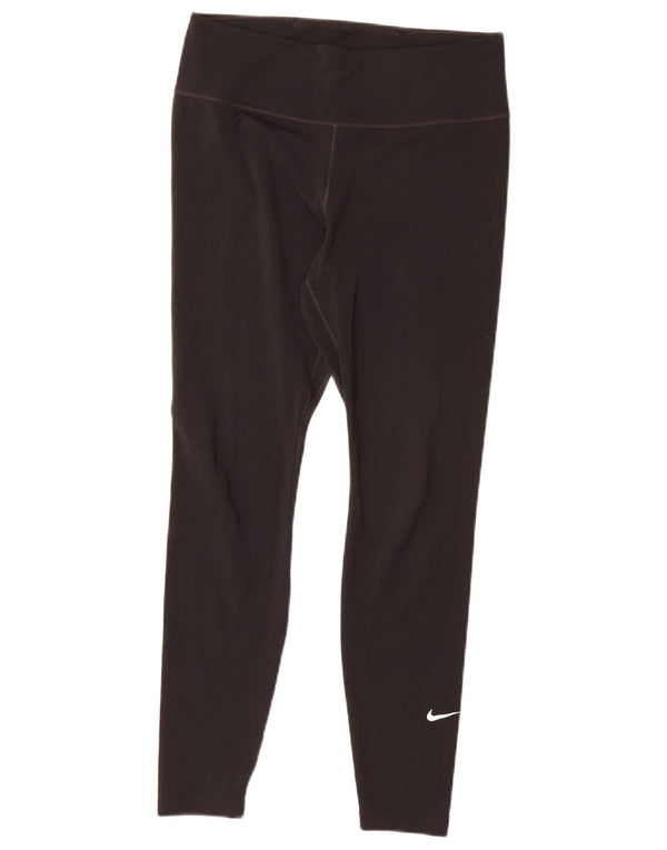 Nike Womens Dri Fit Leggings UK 12 Medium Black
