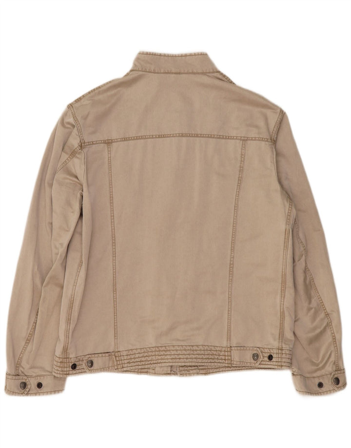 Trussardi Mens Utility Jacket IT 56 3XL Beige Polyester