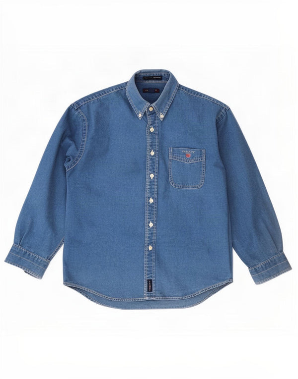 Gant Boys Shirt 11-12 Years XL Blue Cotton