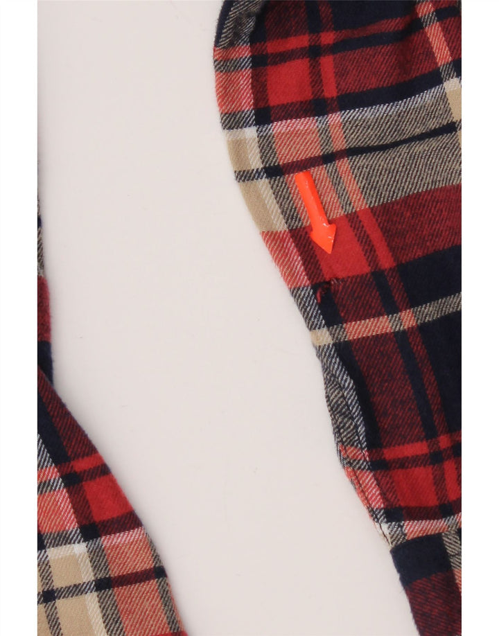 Jack & Jones Mens Flannel Shirt XL Navy Blue Check Cotton