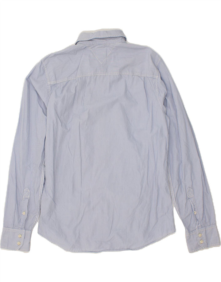 TOMMY HILFIGER Mens Shirt XL Blue Striped Cotton Vintage Tommy Hilfiger and Second-Hand Tommy Hilfiger from Messina Hembry 