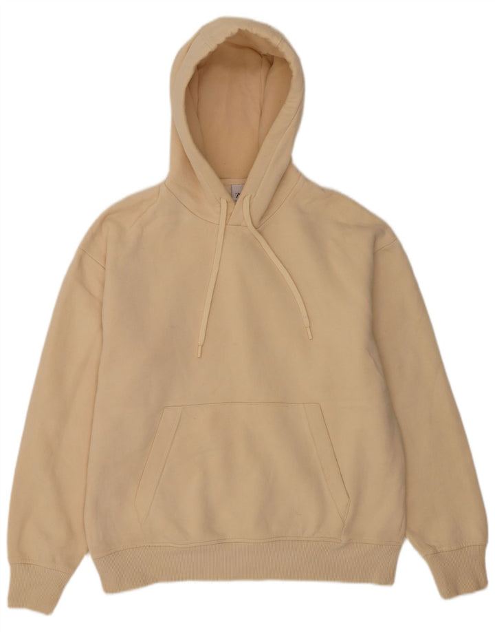 Zara Mens Hoodie Jumper Medium Beige Cotton