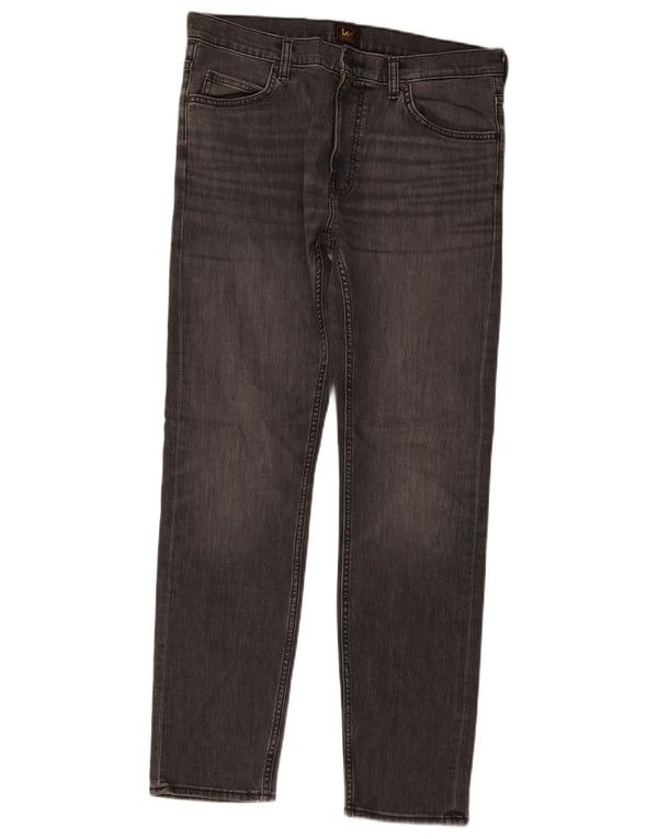 Lee Mens Rider Slim Jeans W33 L32 Grey Cotton