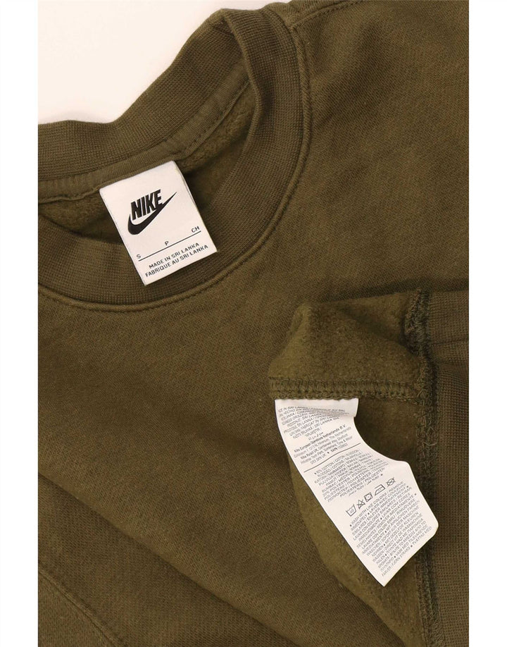 Nike Mens Sweatshirt Jumper Small Khaki Cotton