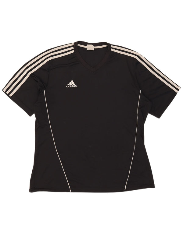 Adidas Mens T-Shirt Top XL Black Polyester