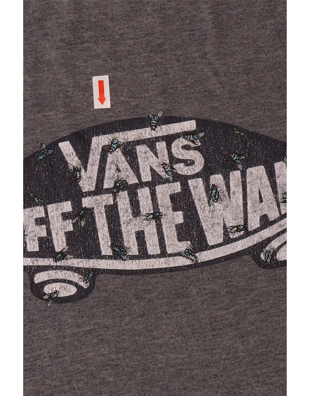VANS Mens Off The Wall Graphic T-Shirt Top Small Grey Cotton