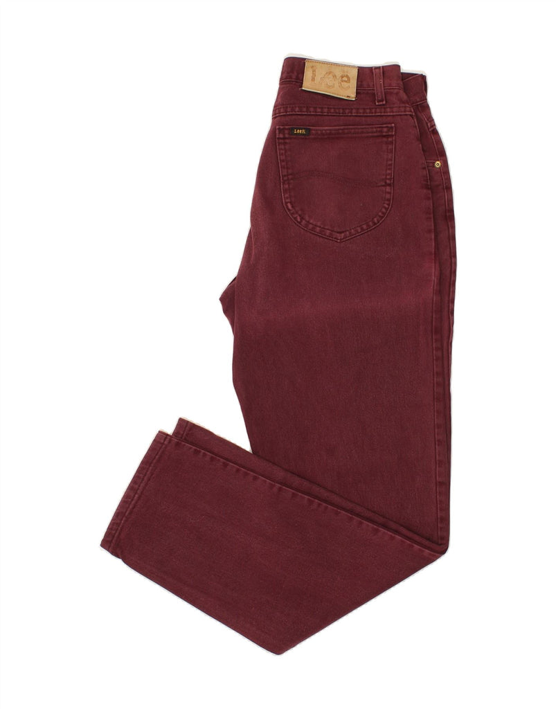 LEE Womens High Waist Tapered Jeans W30 L34 Burgundy Cotton Vintage Lee and Second-Hand Lee from Messina Hembry 