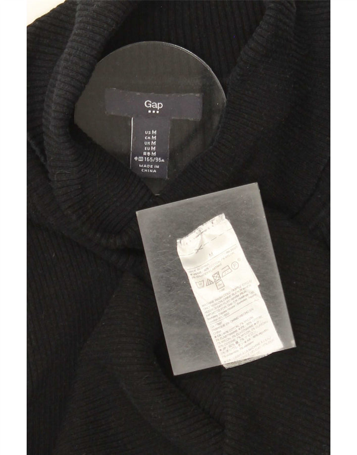 Gap Womens Roll Neck Jumper Sweater UK 12 Medium Black Cotton