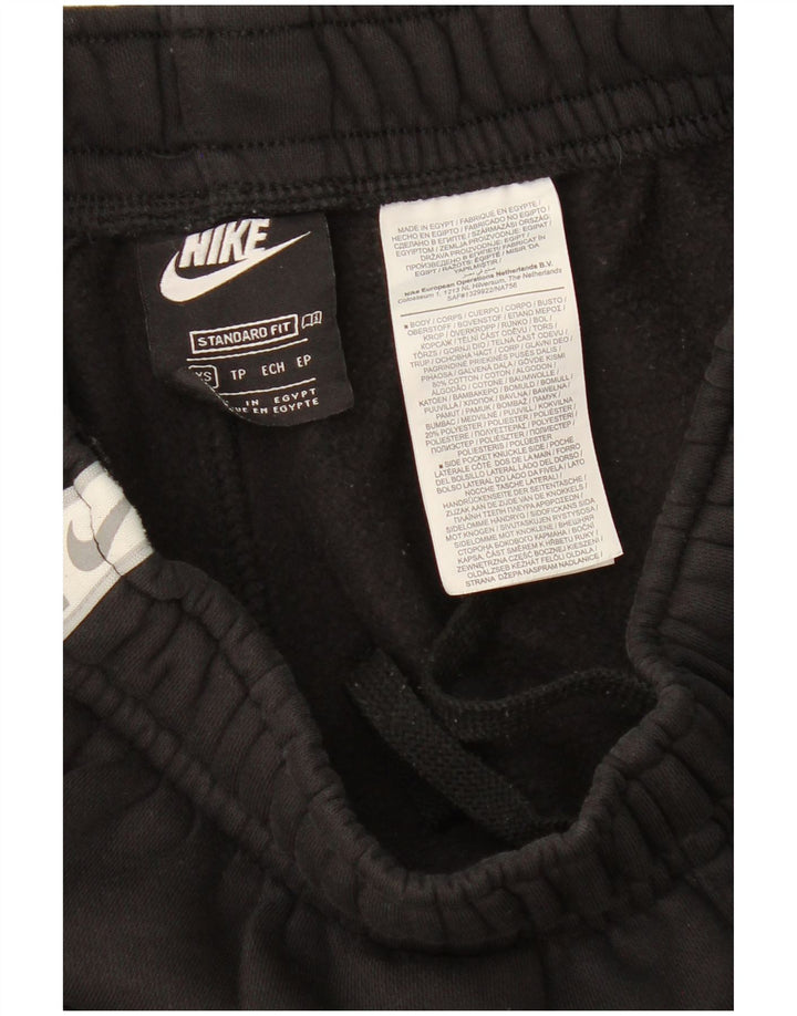 NIKE Mens Graphic Standard Fit Tracksuit Trousers Joggers XS Black Cotton