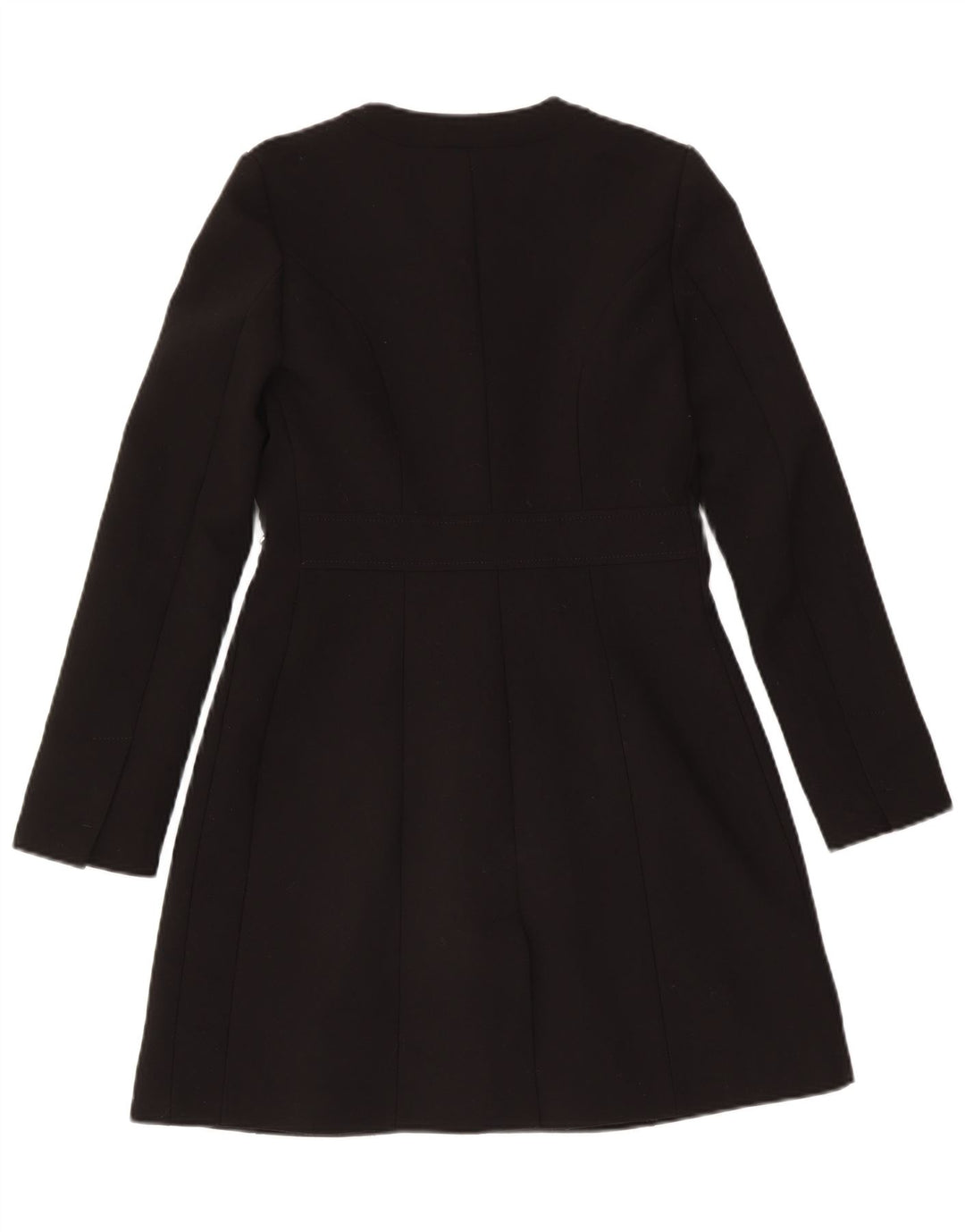 Elisabetta Franchi Womens Overcoat IT 40 Small Black Polyester